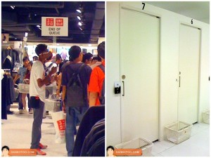 Seeing an empty door, is only a false hope for most shoppers in shopping malls